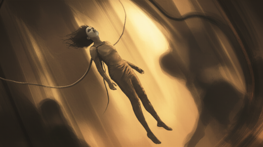 Sarah floating in amniotic fluid